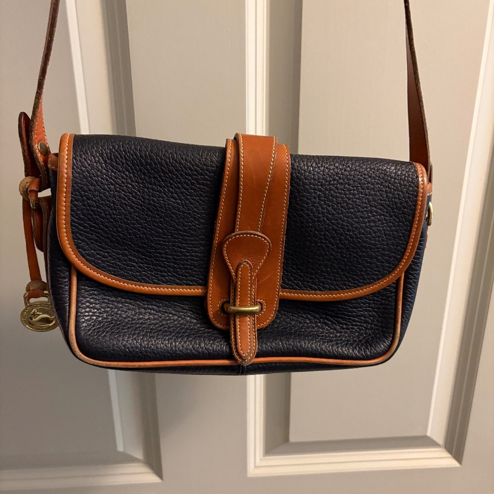 DOONEY & BOURKE | Vintage Navy Equestrian Crossbody or Shoulder Bag